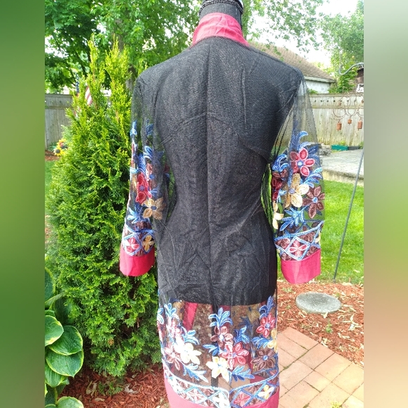 So Sheer Red Open Front Leisure Robe STUNNING π - Picture 9 of 10